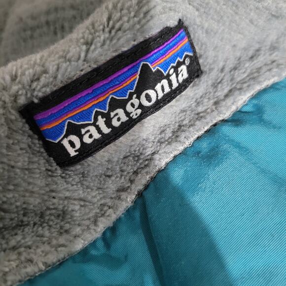 Patagonia ReTool Snap T Grey Pullover Fleece Turquoise Style 25442 Size Small - Picture 7 of 12